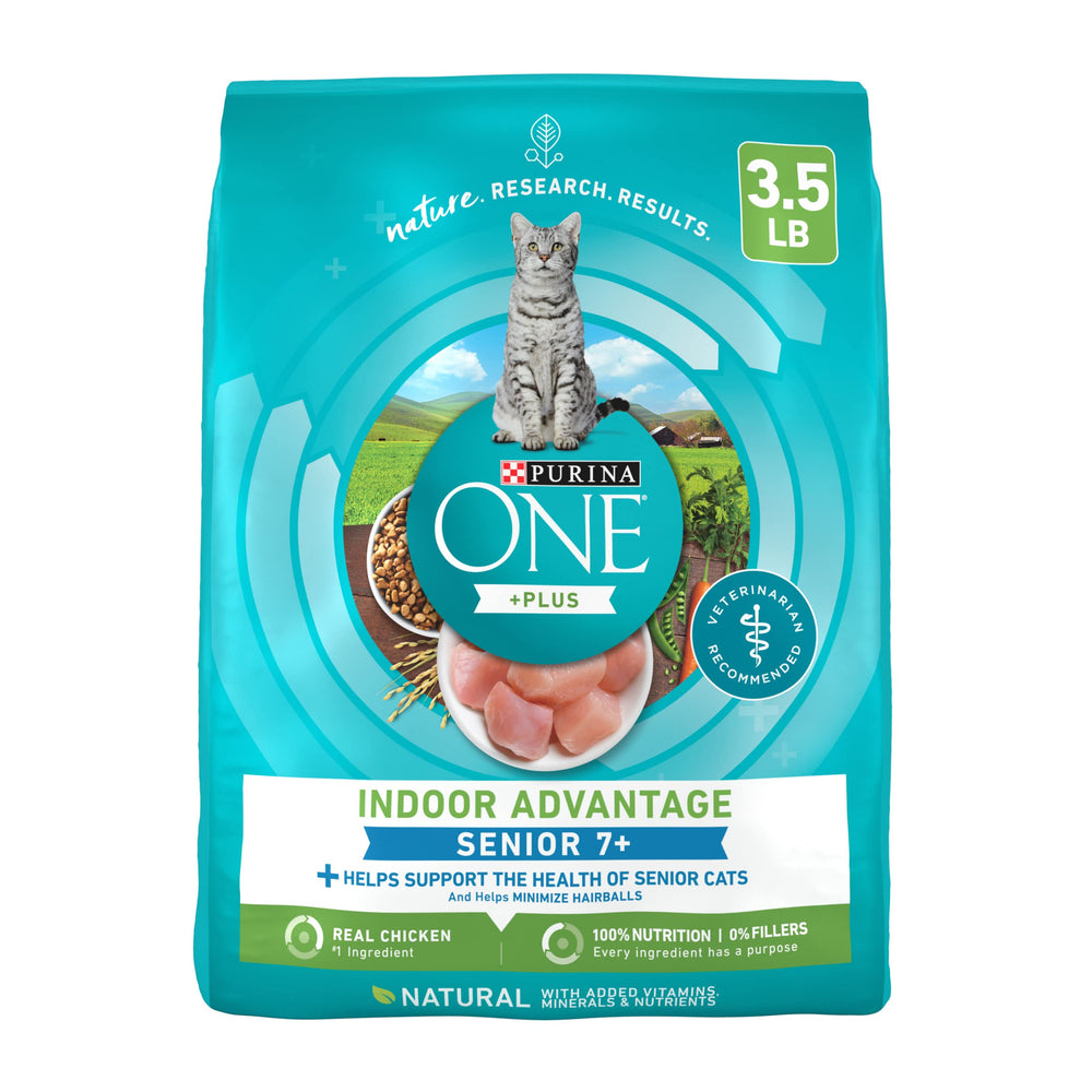 Purina ONE sac face avant montrant l'étiquette et bénéfice nutritionnel