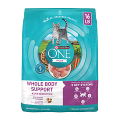 Purina ONE sac 16 lb face visible montrant l'emballage et la valeur nutritionnelle