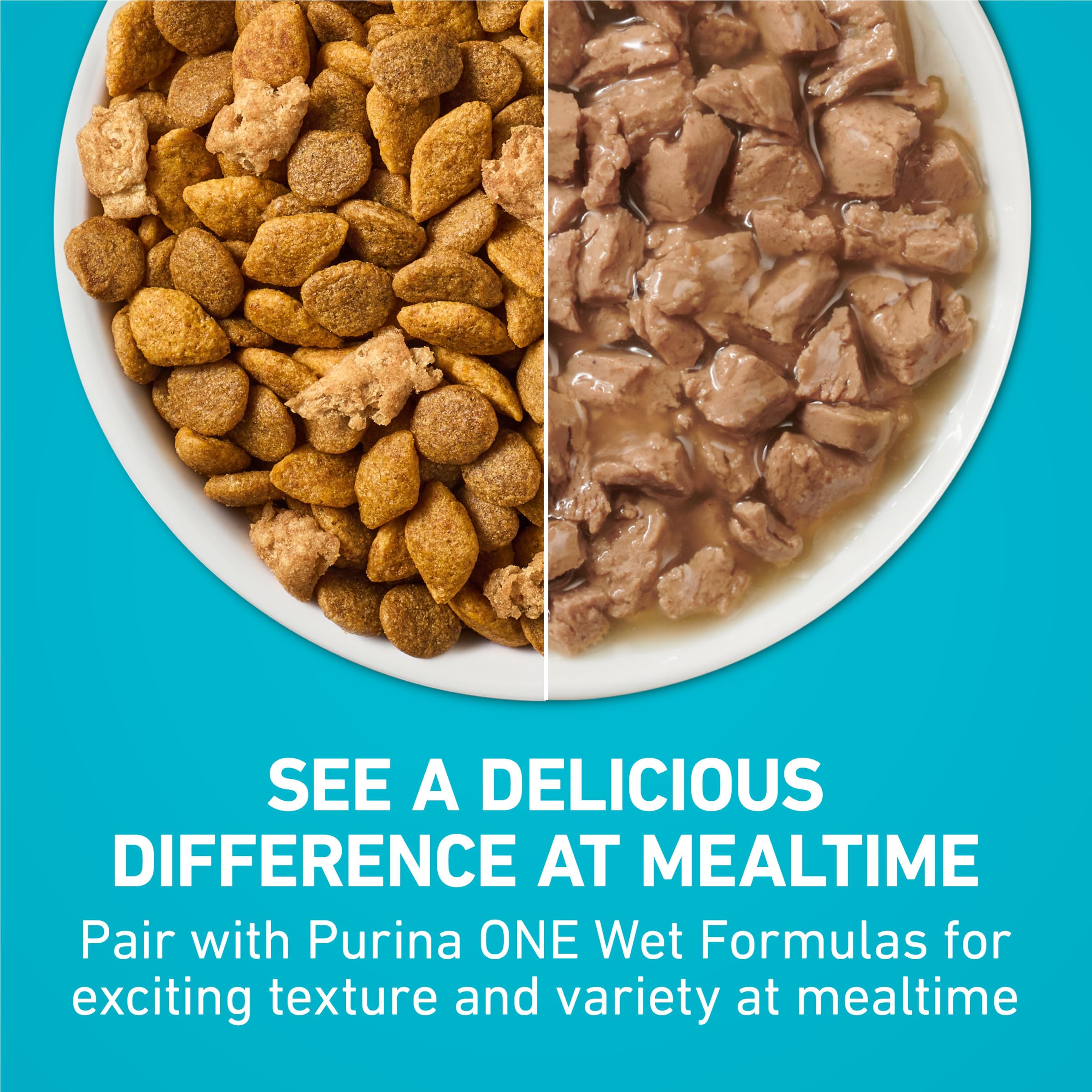 Purina ONE mention sans additifs sur emballage rassure qualité naturelle
