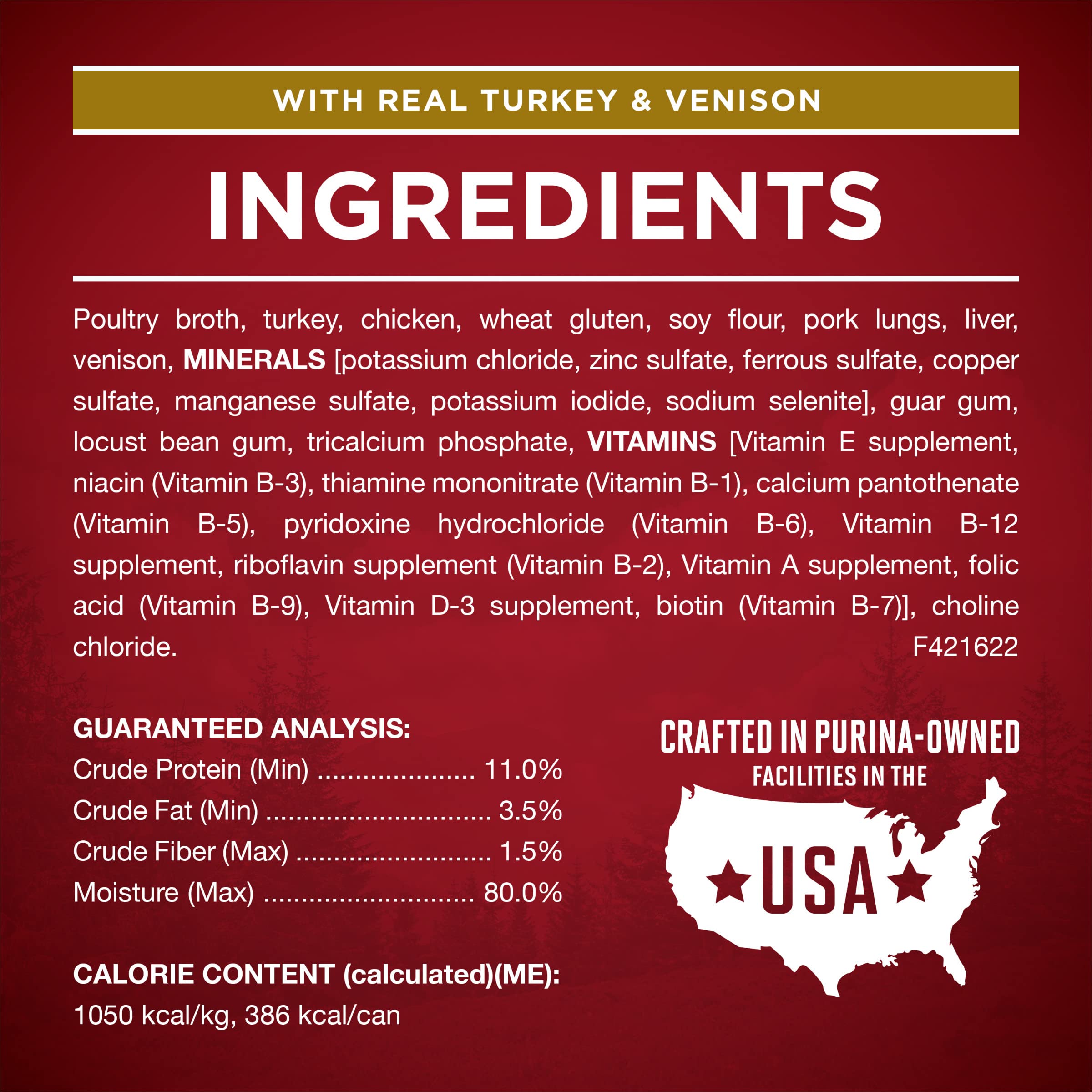 Purina ONE comparaison de taille montrant la capacité pratique de 369 g