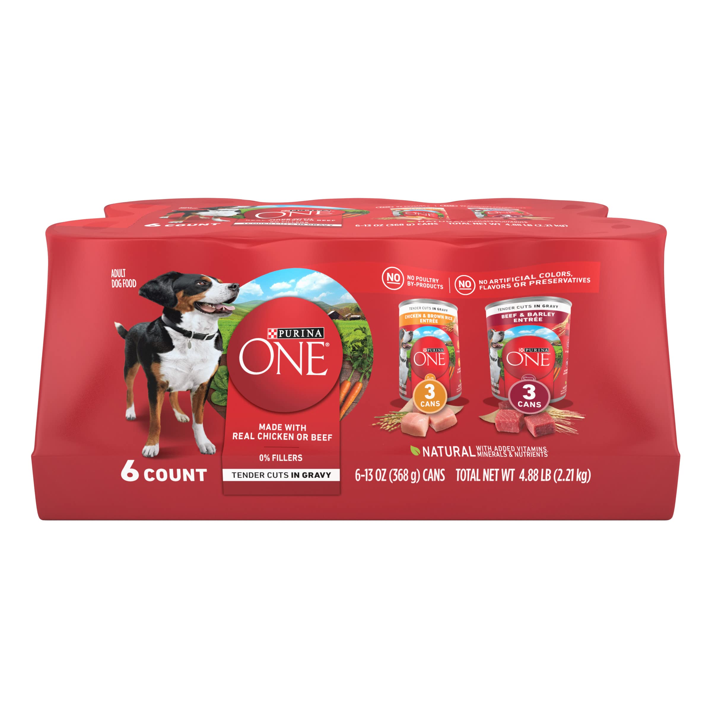Purina ONE image du packaging avant montrant le pack varié et bénéfice appétence