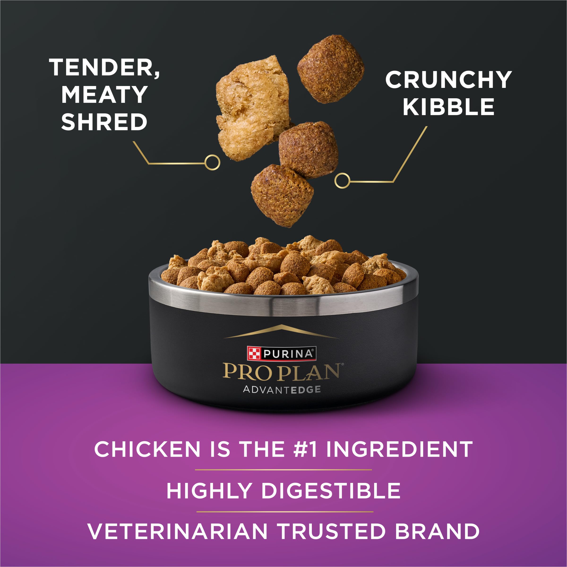 Purina Pro Plan portion servie à un grand chien pour appétit et satiété