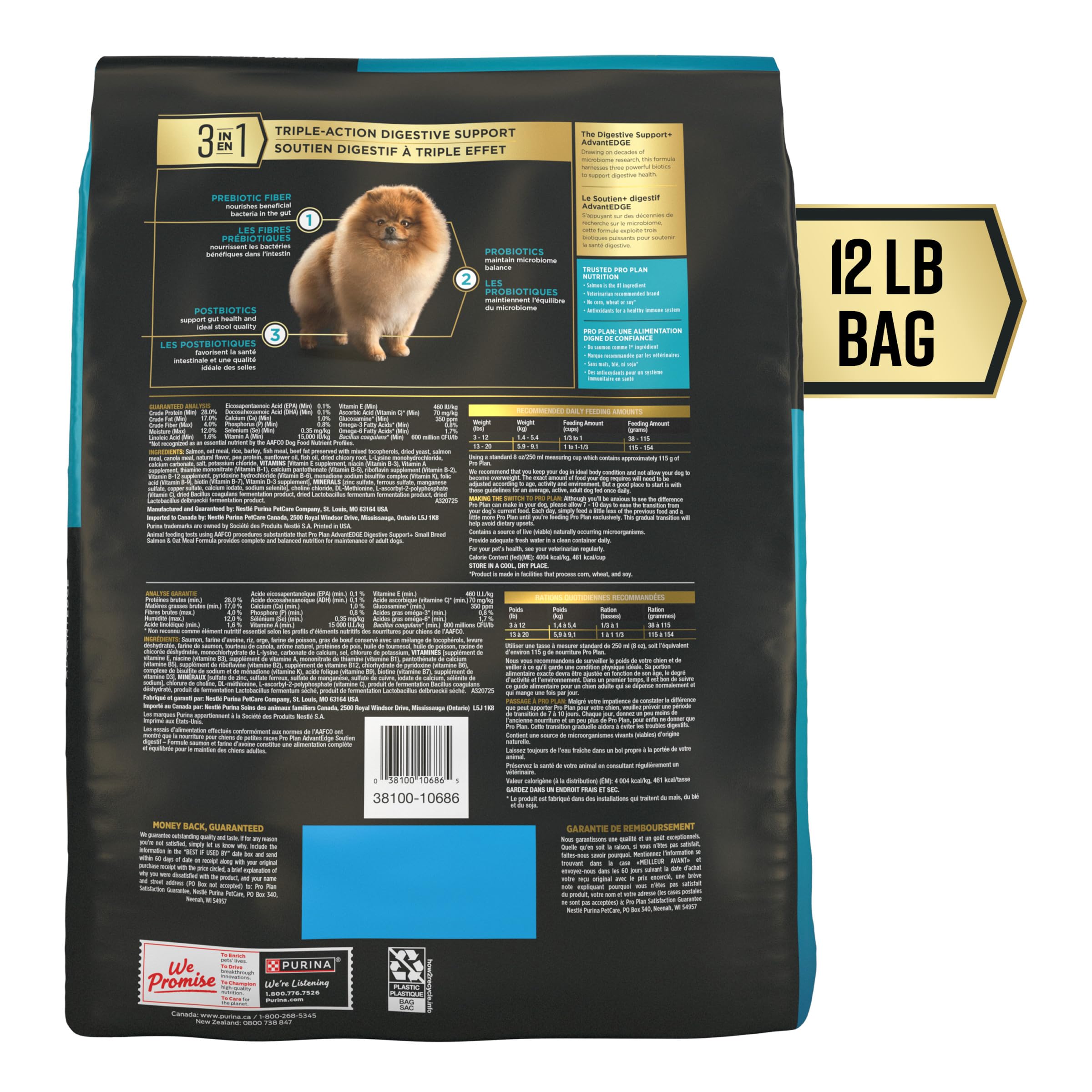 Purina Pro Plan gros plan croquettes montrant texture facile à mâcher