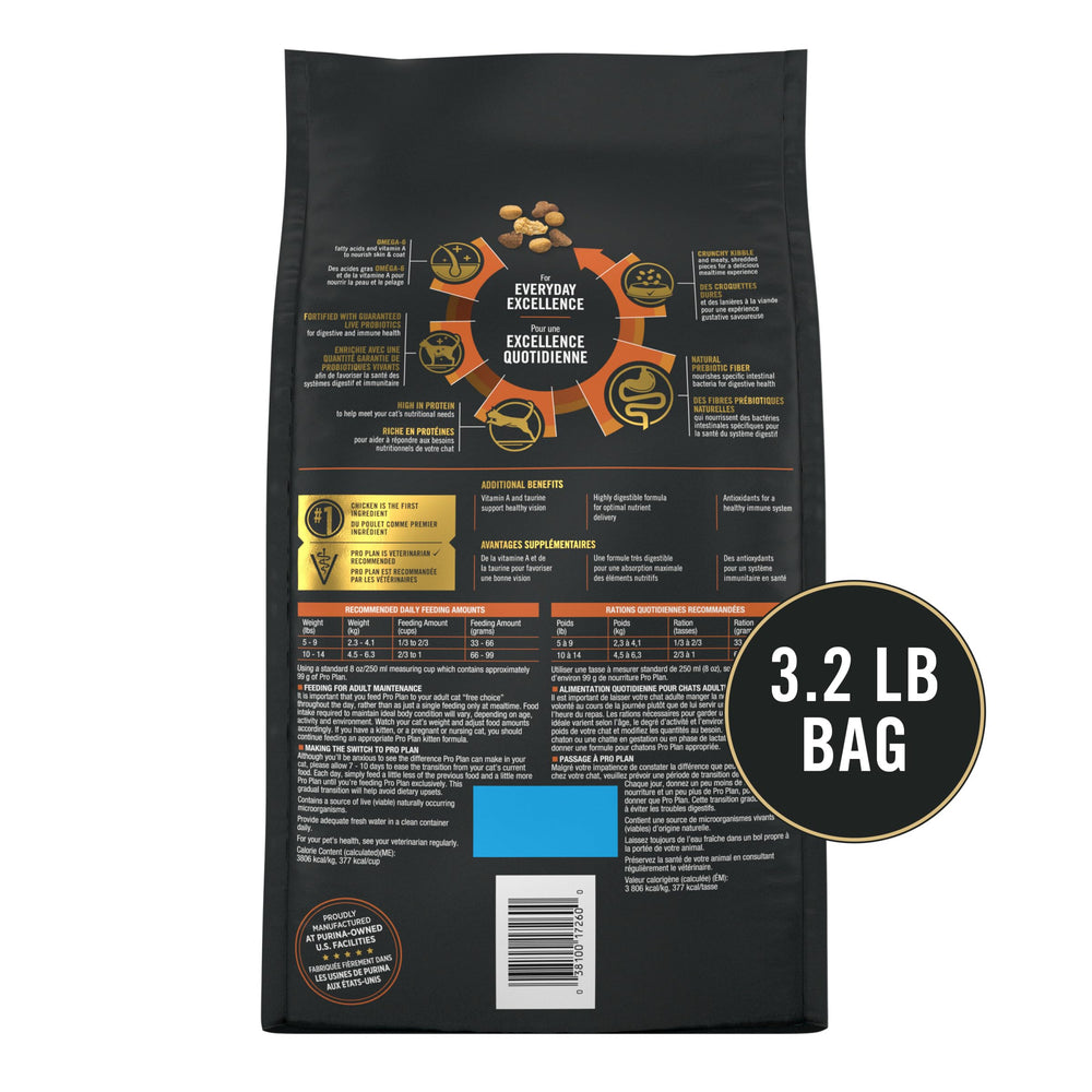 Purina Pro Plan angle produit 3/4 mettant en valeur le design du sac