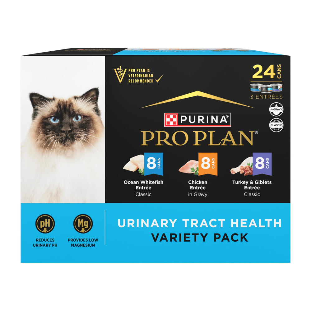 Purina Pro Plan vue de face du paquet de 24 boîtes, présentation pratique