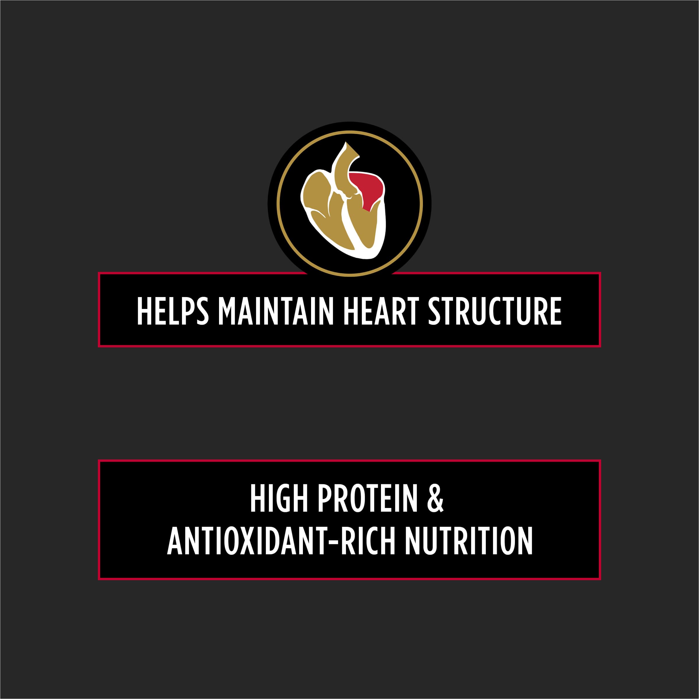 Purina Pro Plan CardioCare étiquette nutritionnelle lisible montrant mélange protecteur cardiaque