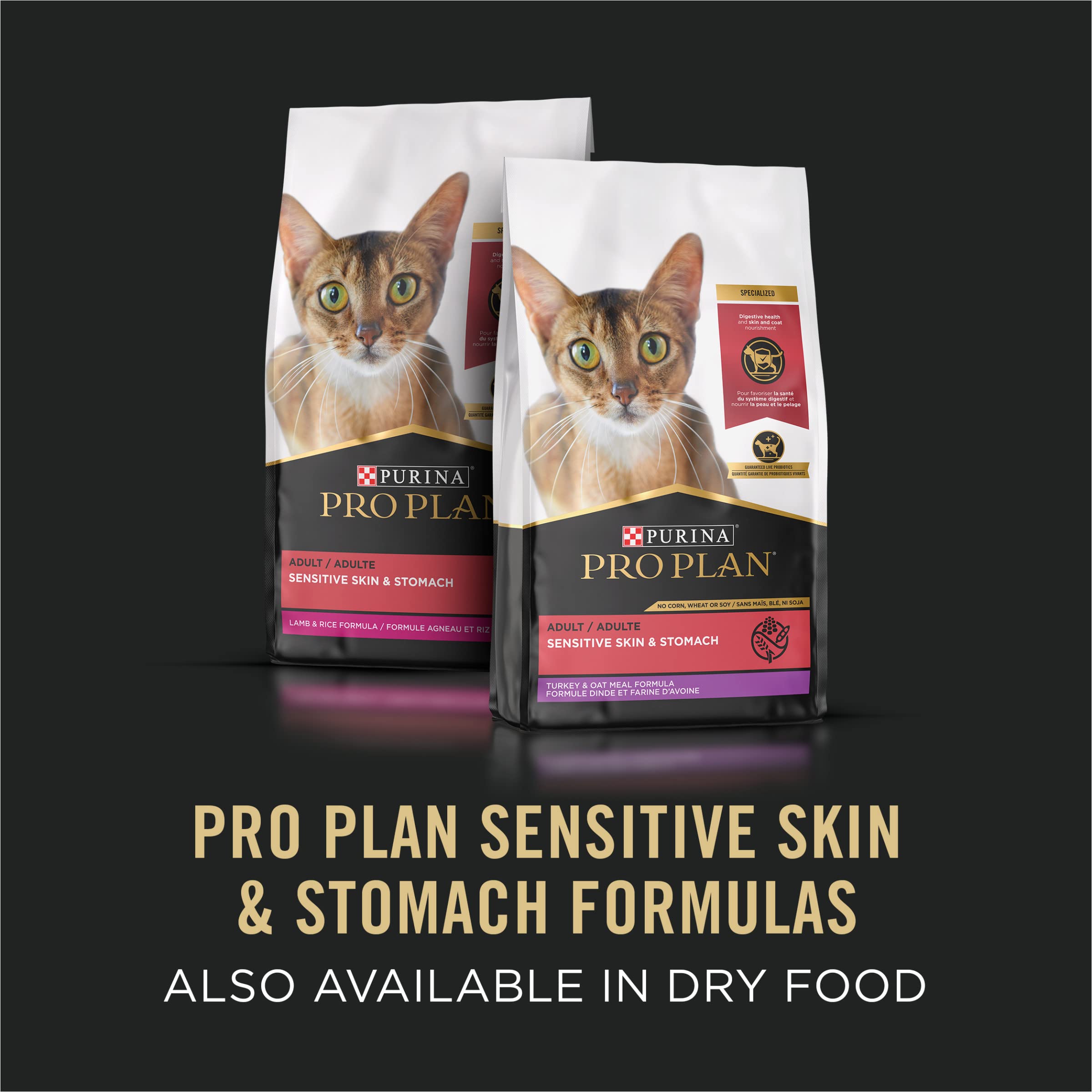 Purina Pro Plan conserve à l'échelle d'une main pour visualiser le format pratique