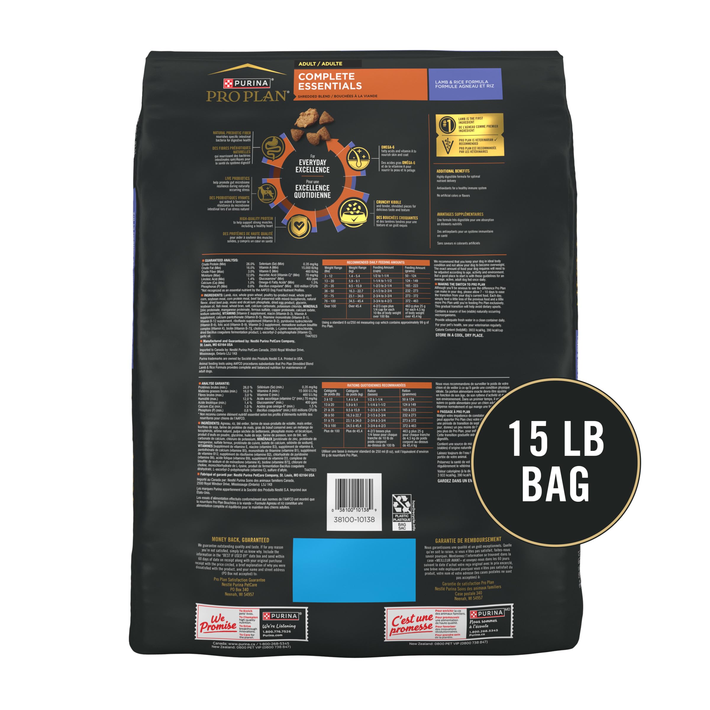 Purina Pro Plan croquettes servies dans une assiette pour portion visuelle