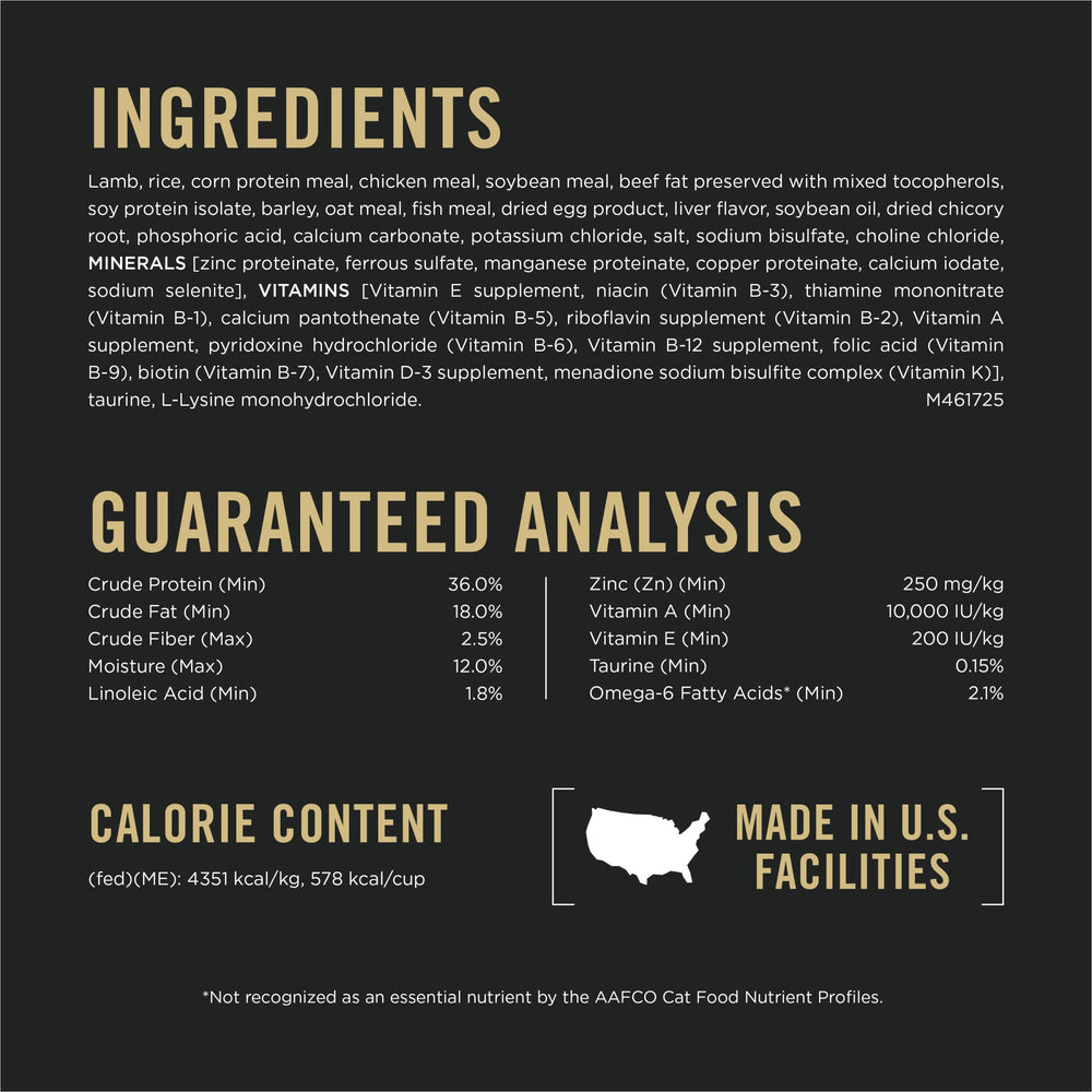 Purina Pro Plan détail d’étiquette montrant ingrédients choisis pour digestibilité