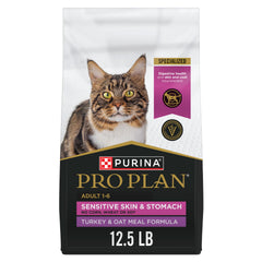 Purina Pro Plan emballage 12,5 lb montrant formulation dinde et avoine bénéfice digestif