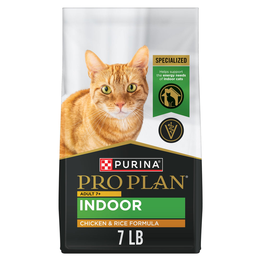 Purina Pro Plan emballage face montrant la formule pour chats seniors et bénéfice nutritionnel