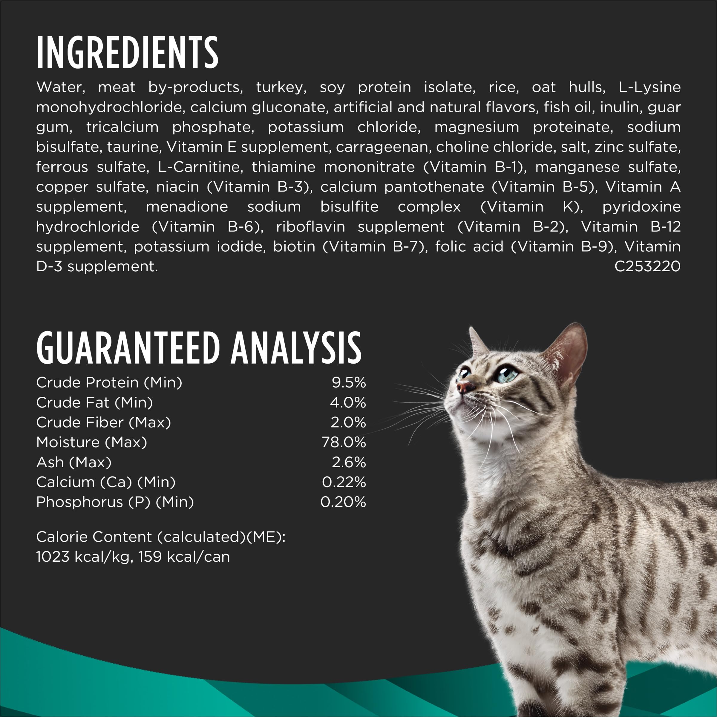 Purina Pro Plan détail d’étiquette nutritionnelle, informations claires pour soigner