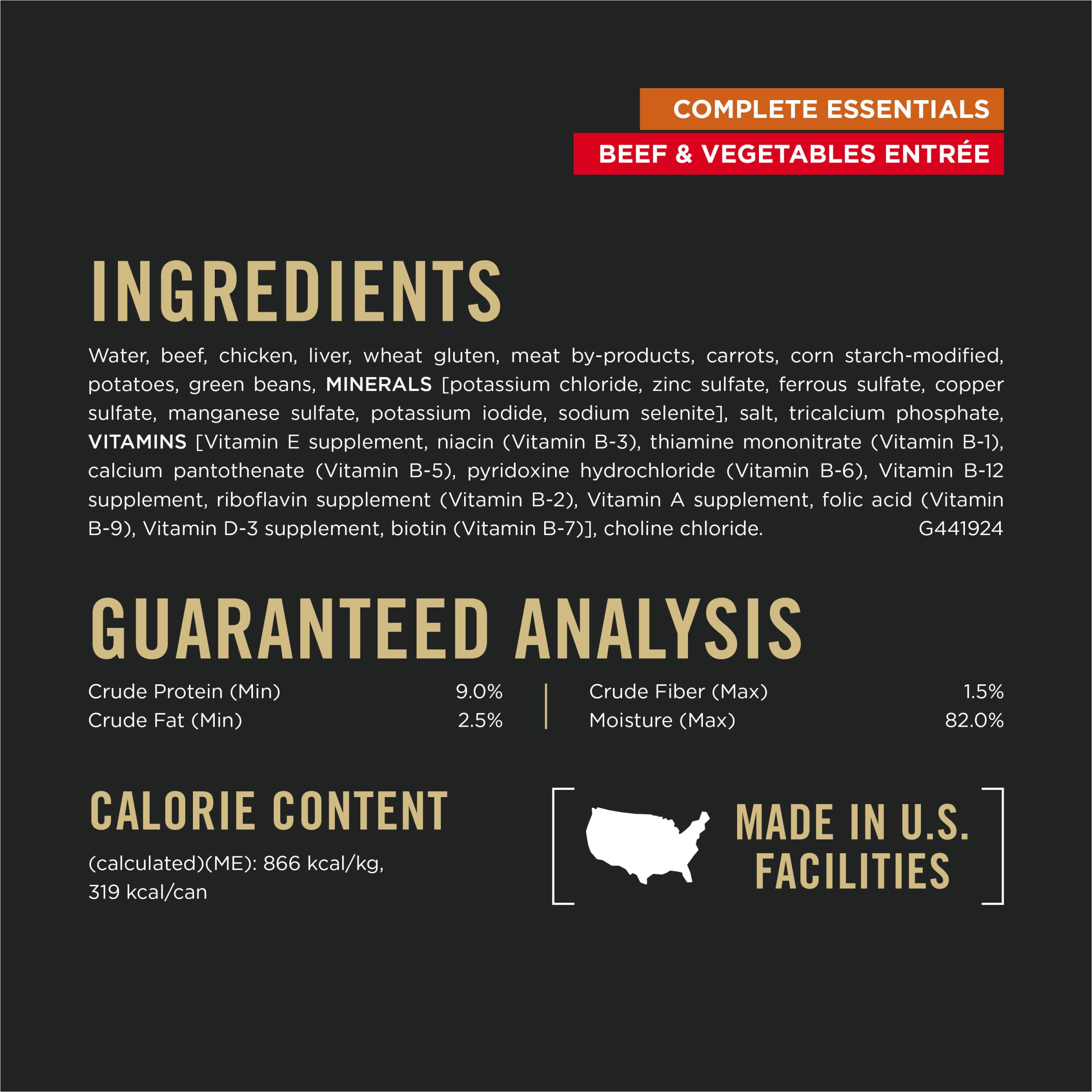 Purina Pro Plan étiquette ingrédients, transparence sur nutriments essentiels