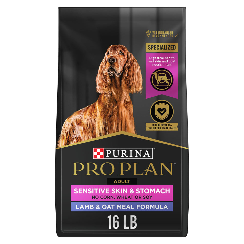 Purina Pro Plan sac 16 lb montrant emballage et usage pratique