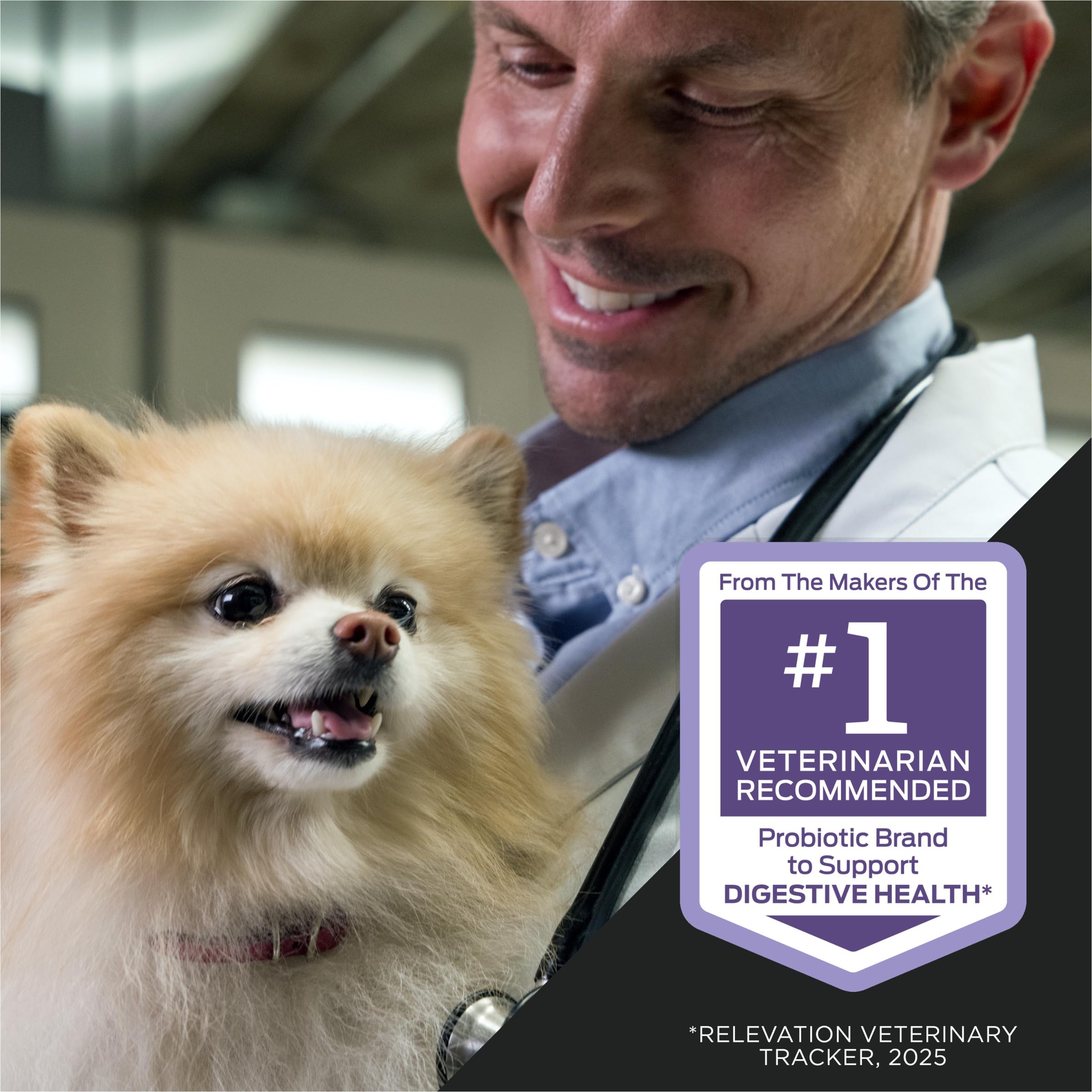 Purina Pro Plan FortiFlora image scientifique évoquant 20 ans de recherche et confiance