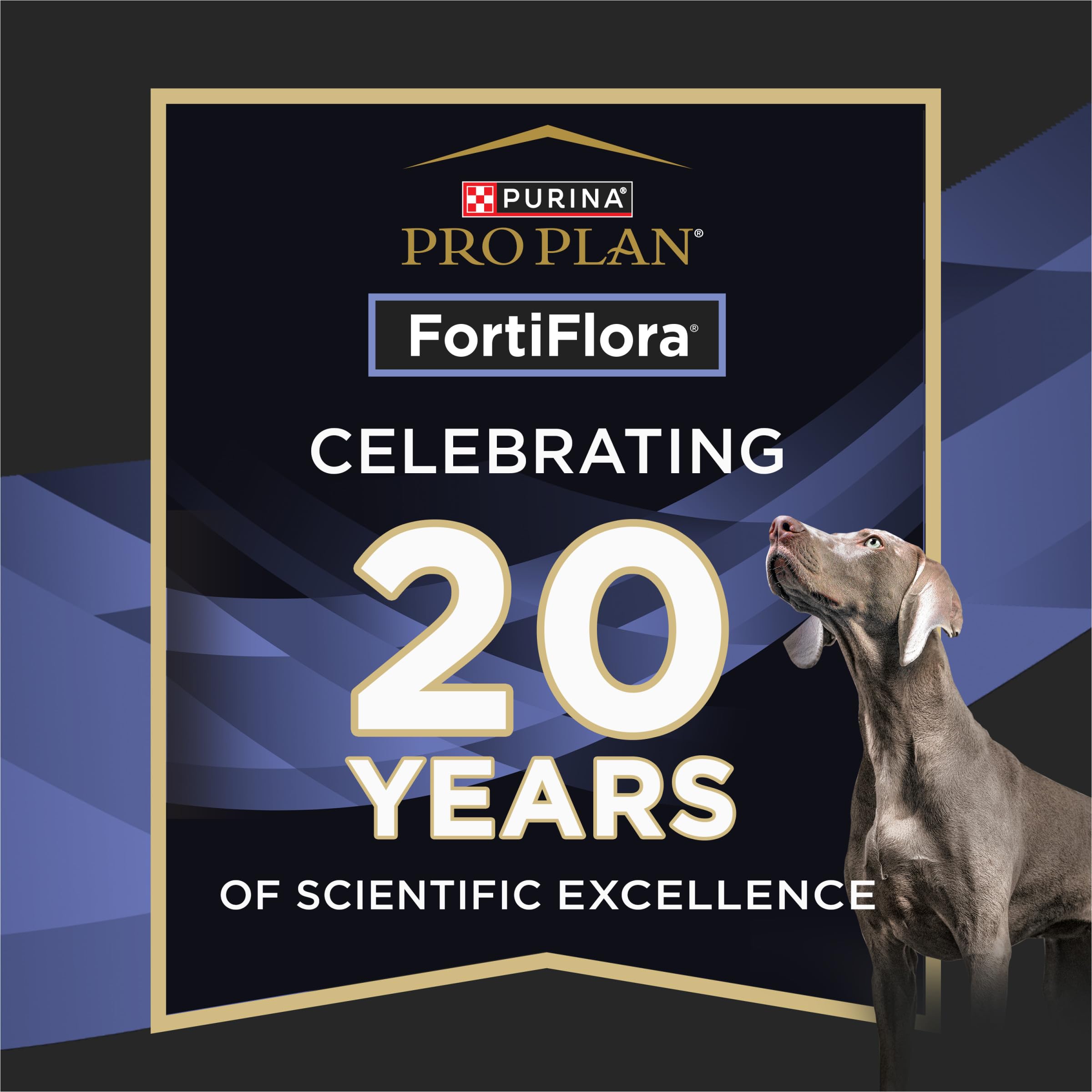 Purina Pro Plan FortiFlora étiquette détaillée montrant informations produit