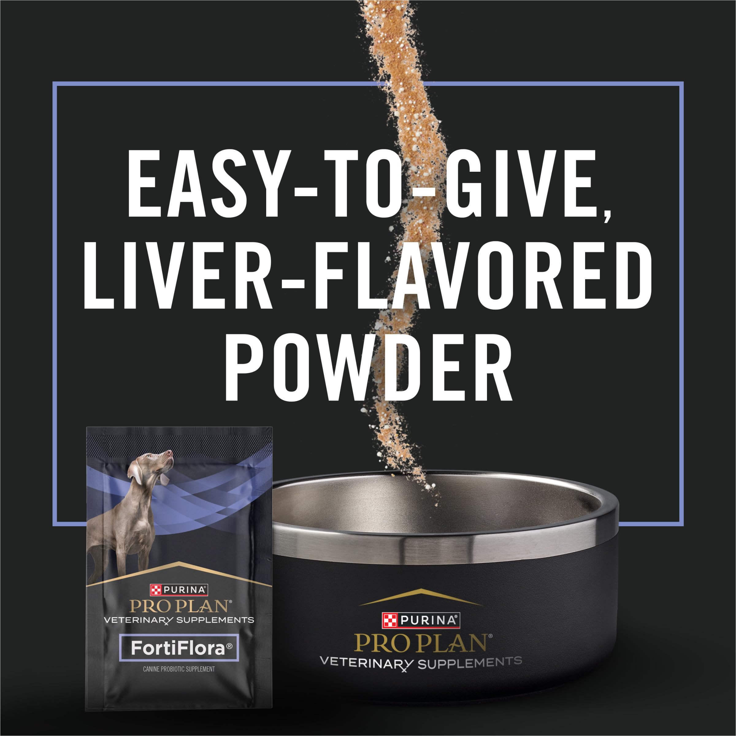 Purina Pro Plan sachet FortiFlora ouvert prêt à l'emploi pour confort intestinal