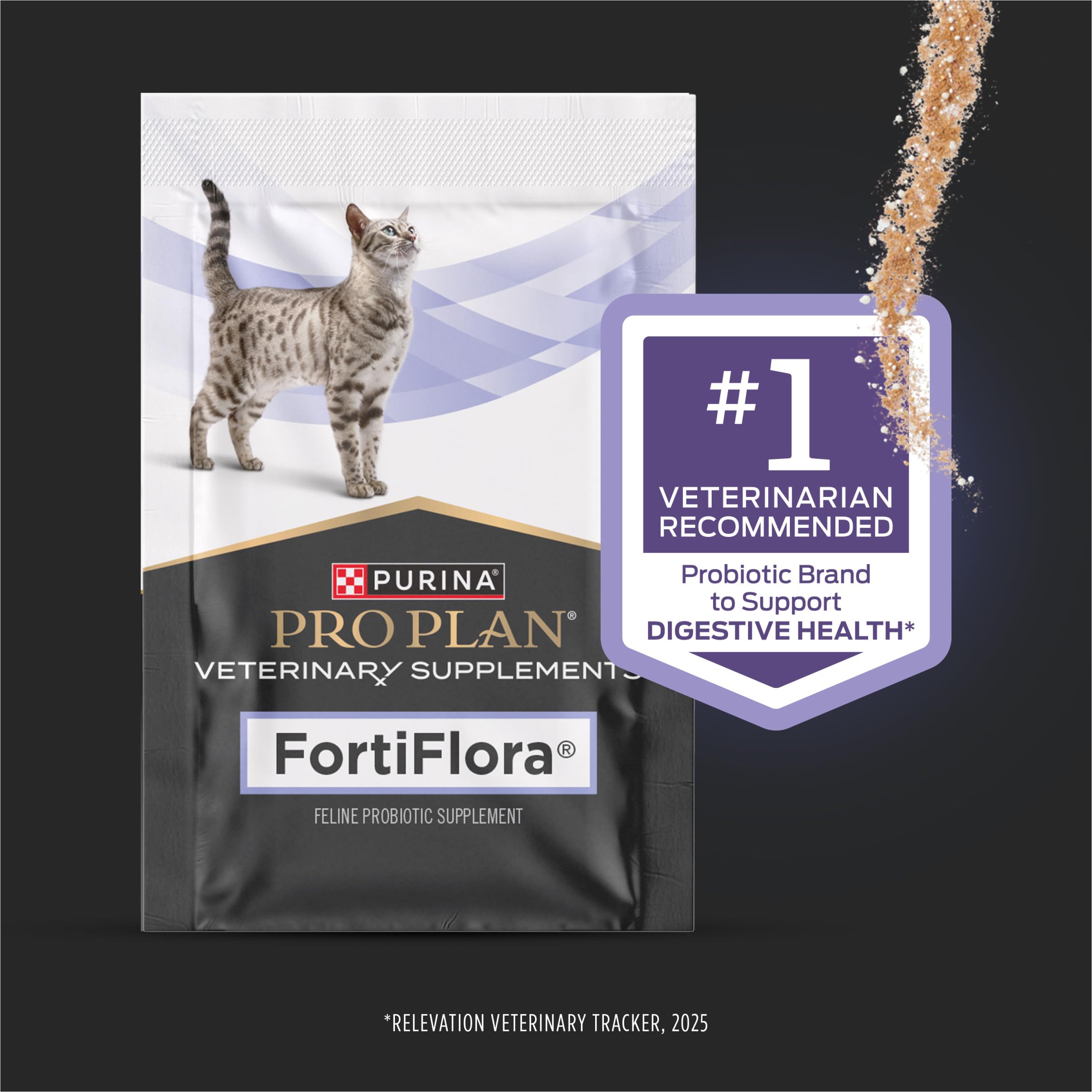 Purina Pro Plan FortiFlora sachet ouvert prêt à être dosé — administration facile