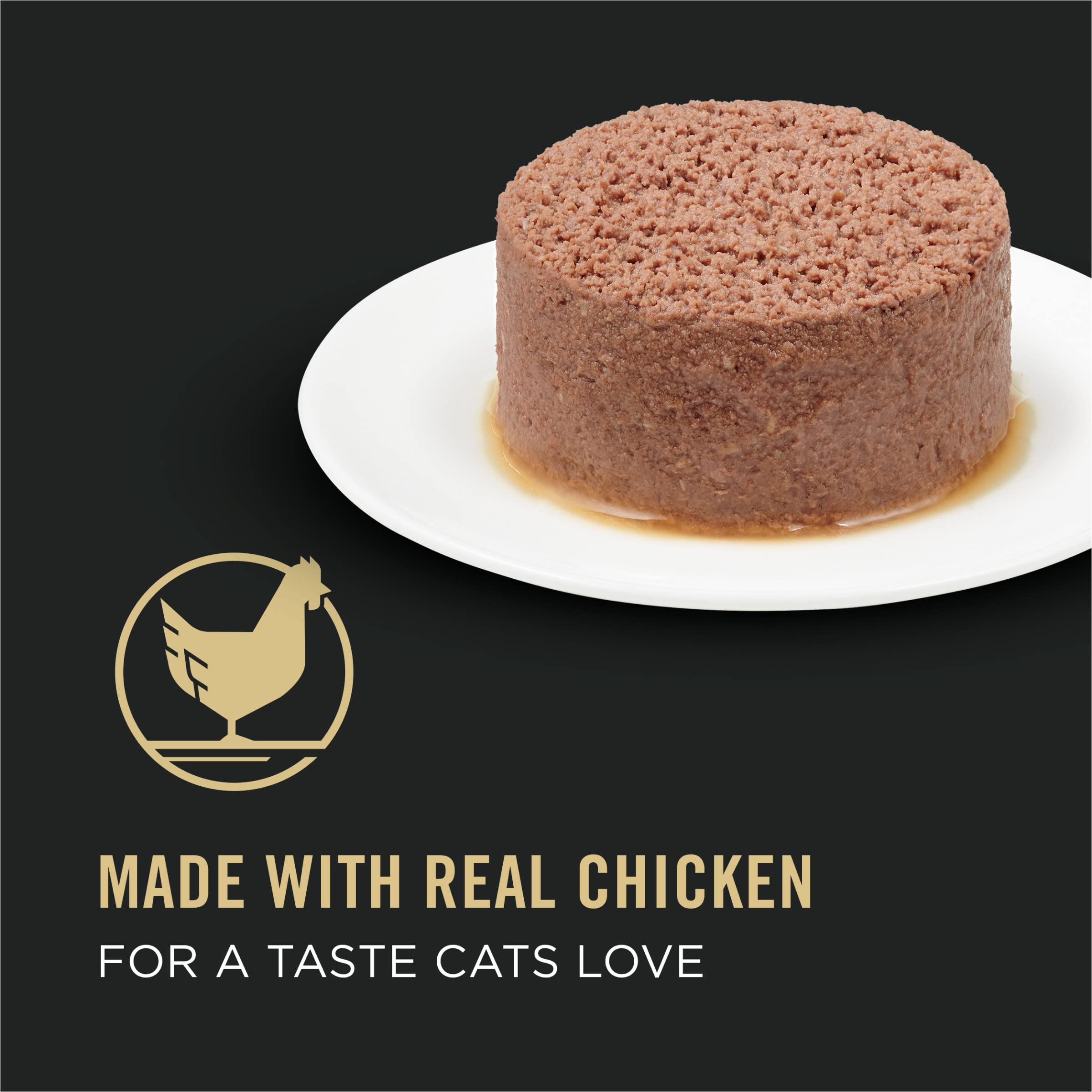 Purina Pro Plan gros plan sur la texture pâté offrant digestibilité et appétence