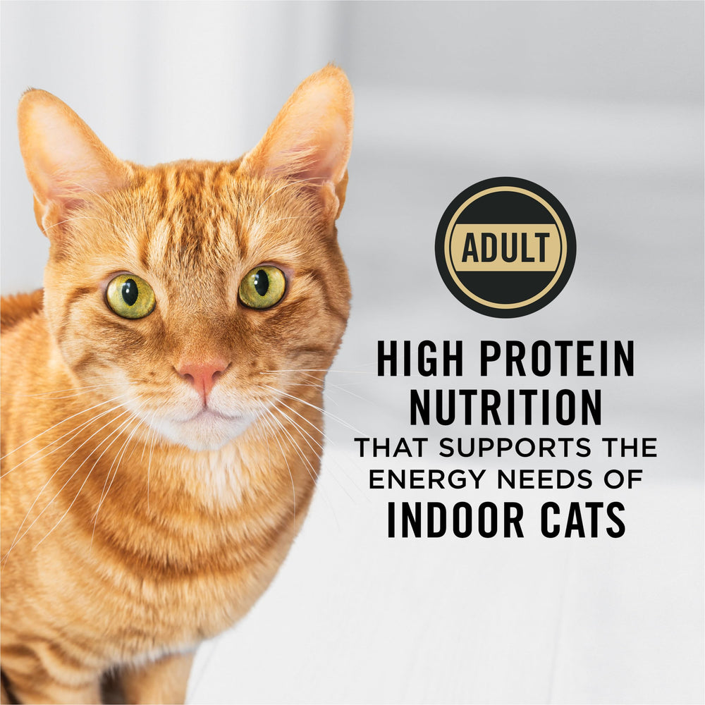 Étiquette Purina Pro Plan indiquant nutriments clés pour muscles et peau