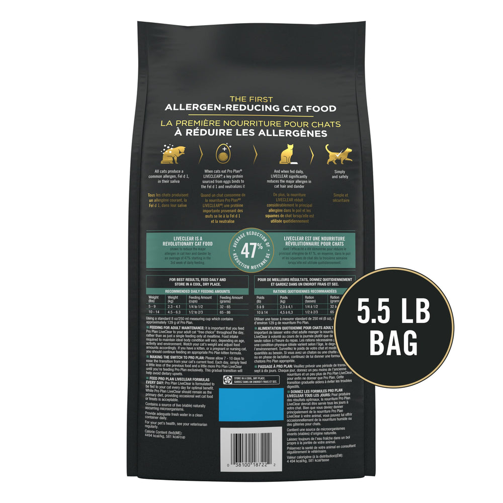 Purina Pro Plan tableau nutritionnel montrant protéines et fibres prébiotiques