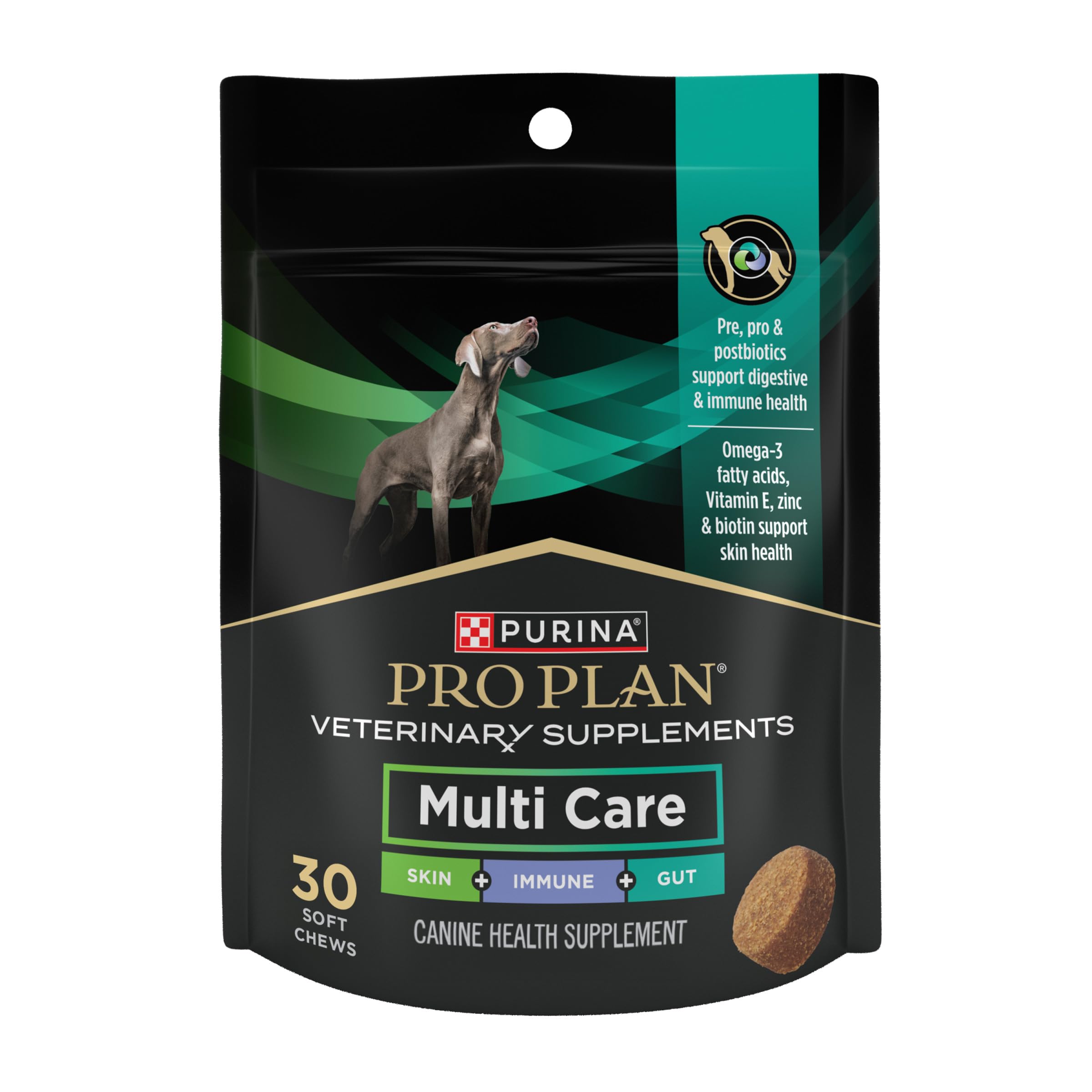 Purina Pro Plan emballage Multi Care montrant produit et bénéfice global