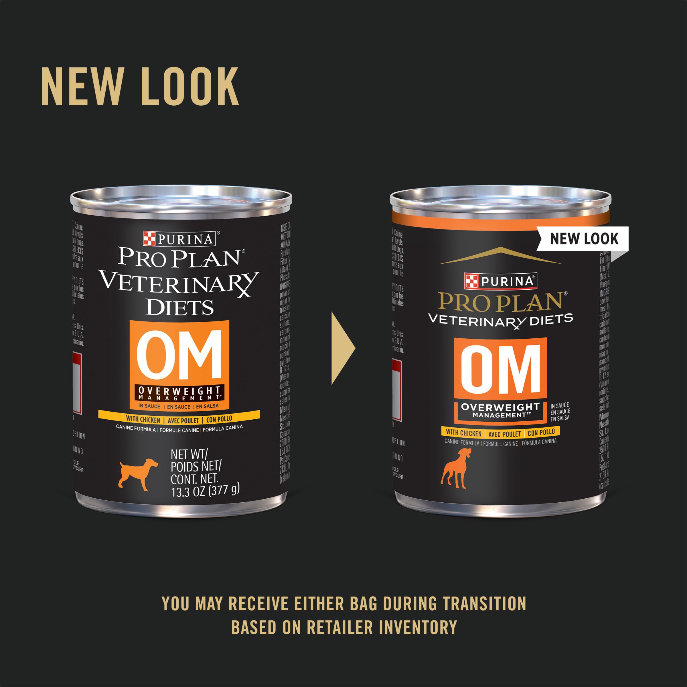 Purina Pro Plan OM canette ouverte montrant une appétence visible