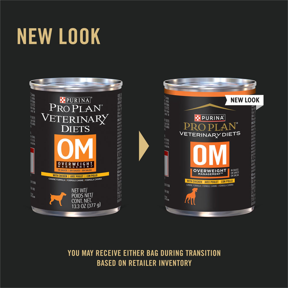 Purina Pro Plan OM canette ouverte montrant une appétence visible