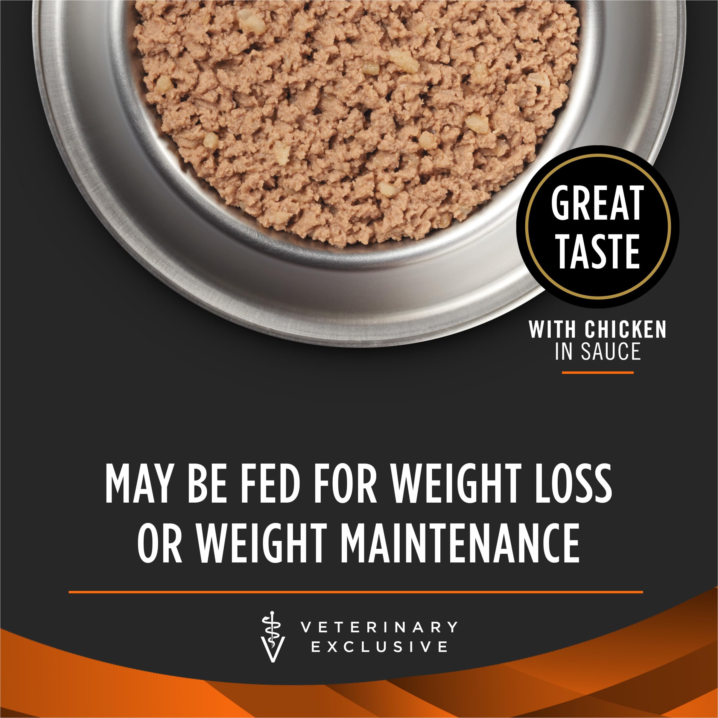 Purina Pro Plan OM service dans une gamelle accompagné de croquettes