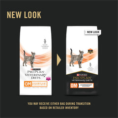Purina Pro Plan OM gros plan croquettes illustrant texture et préservation musculaire