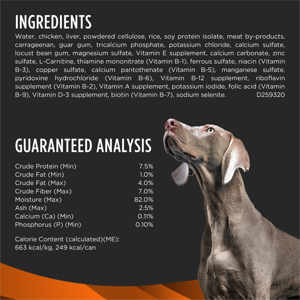 Purina Pro Plan OM tableau de ration clair pour faciliter le suivi