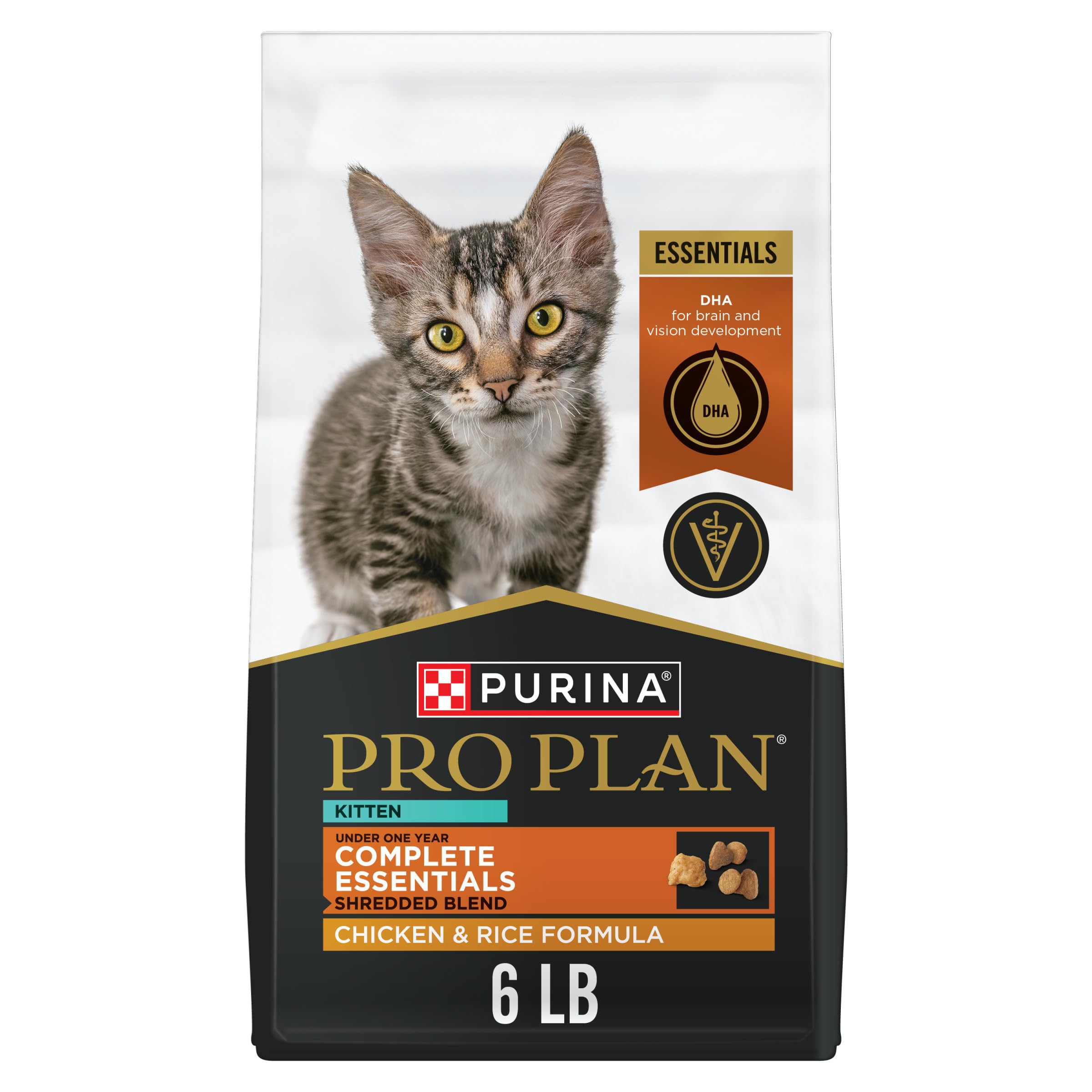 Purina Pro Plan face avant du paquet montrant la formule pour chaton et confiance