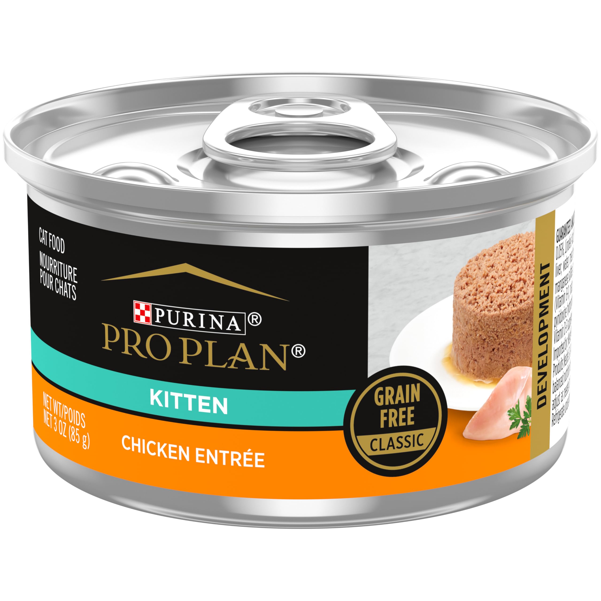 Purina Pro Plan emballage avant montrant les boîtes en lot, pratique et économique