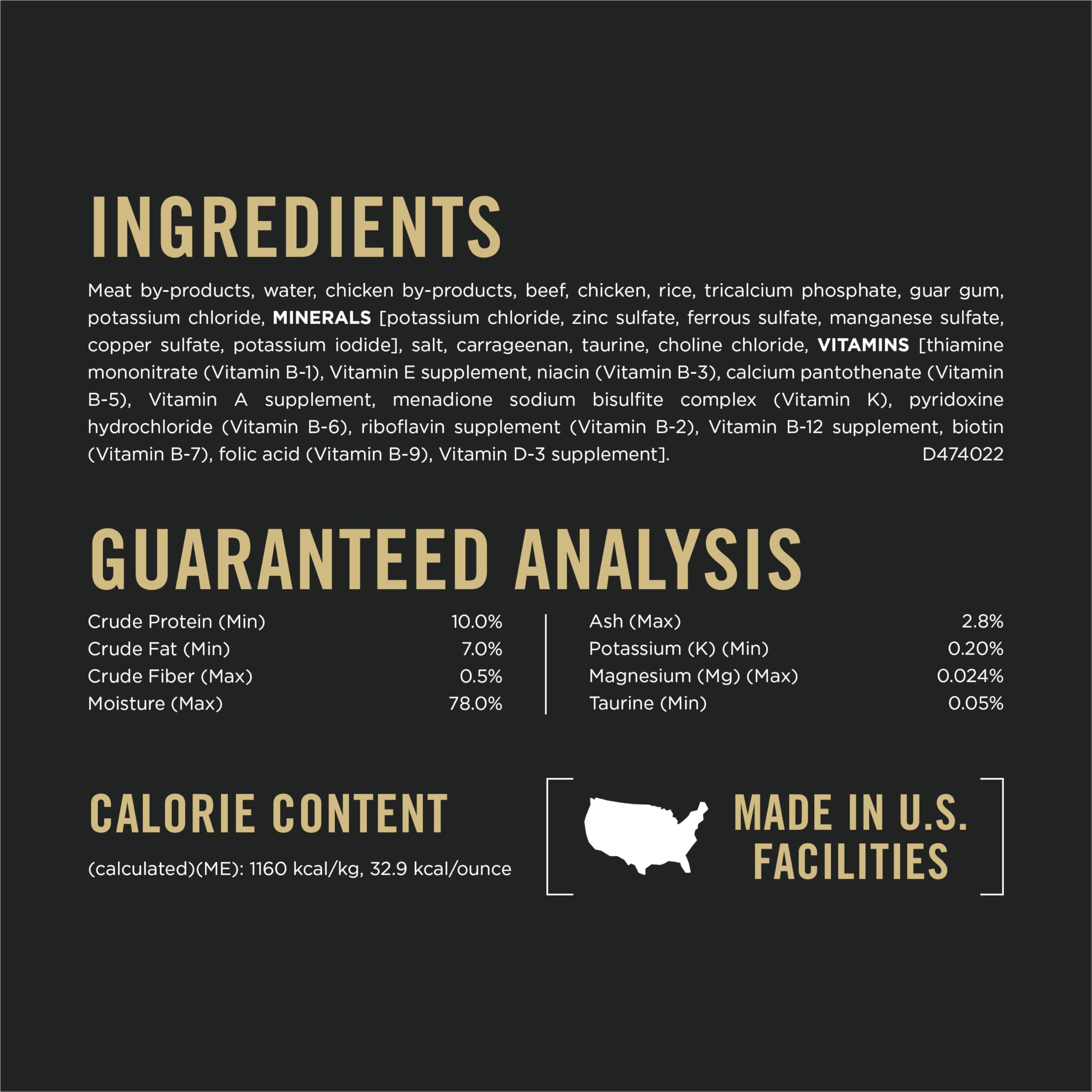 Purina Pro Plan pâté comparaison taille main illustrant portion pratique et conservation
