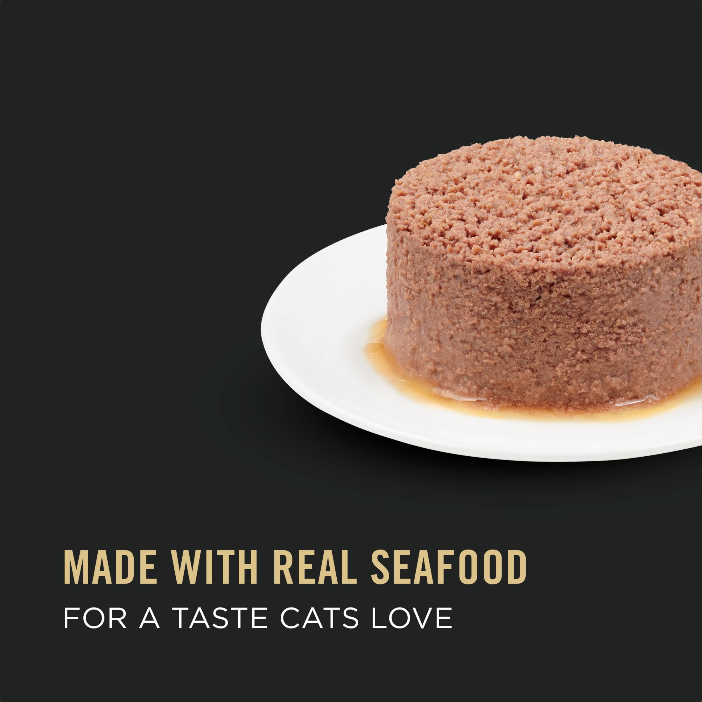 Purina Pro Plan pâtée ouverte avec morceaux de fruits de mer appétissants