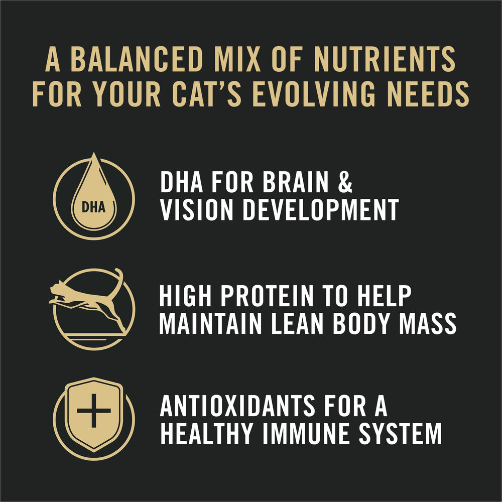 Purina Pro Plan boîte à côté d’un règle pour comparaison de taille pratique