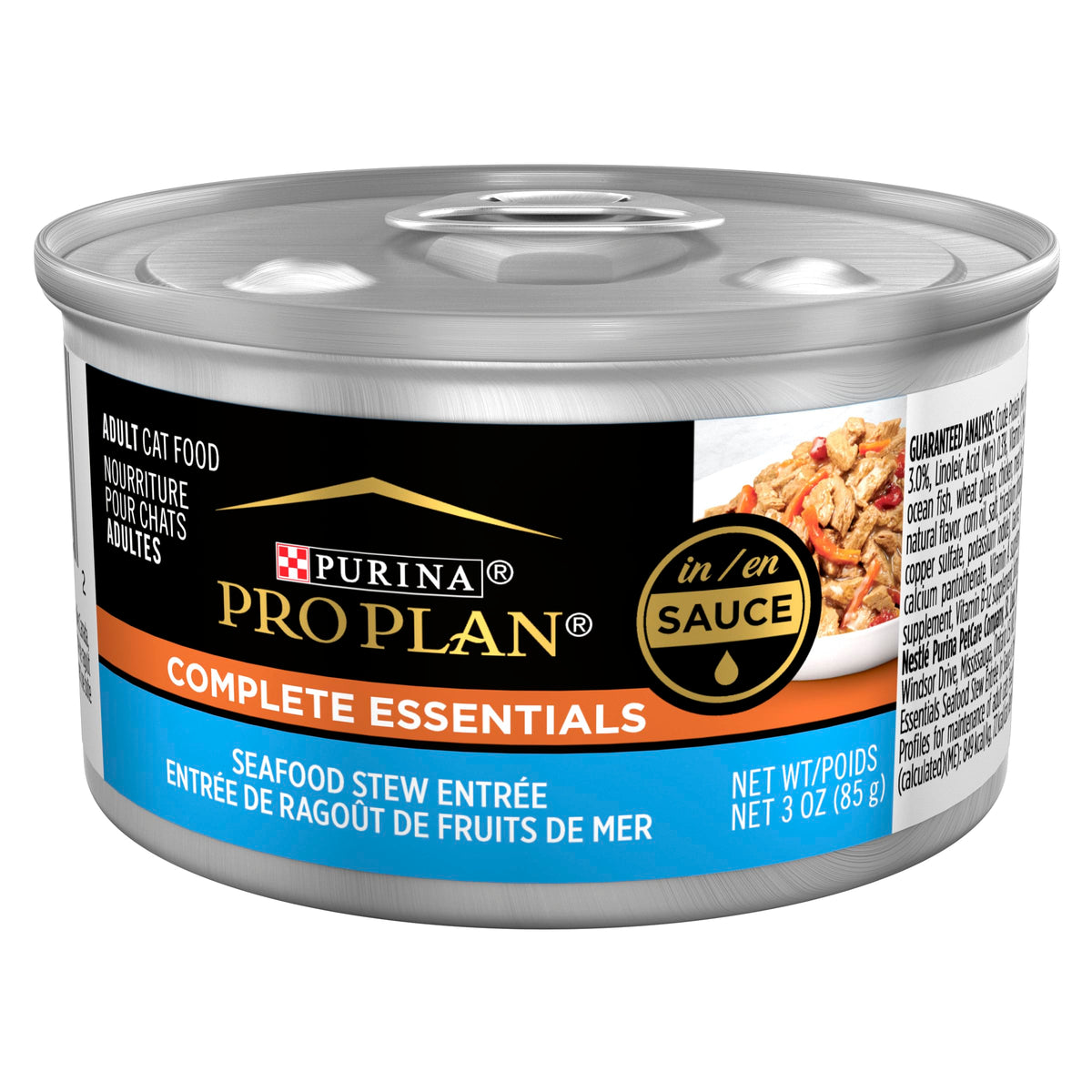 Purina Pro Plan pack avant montrant boîtes et étiquette claire, qualité visuelle