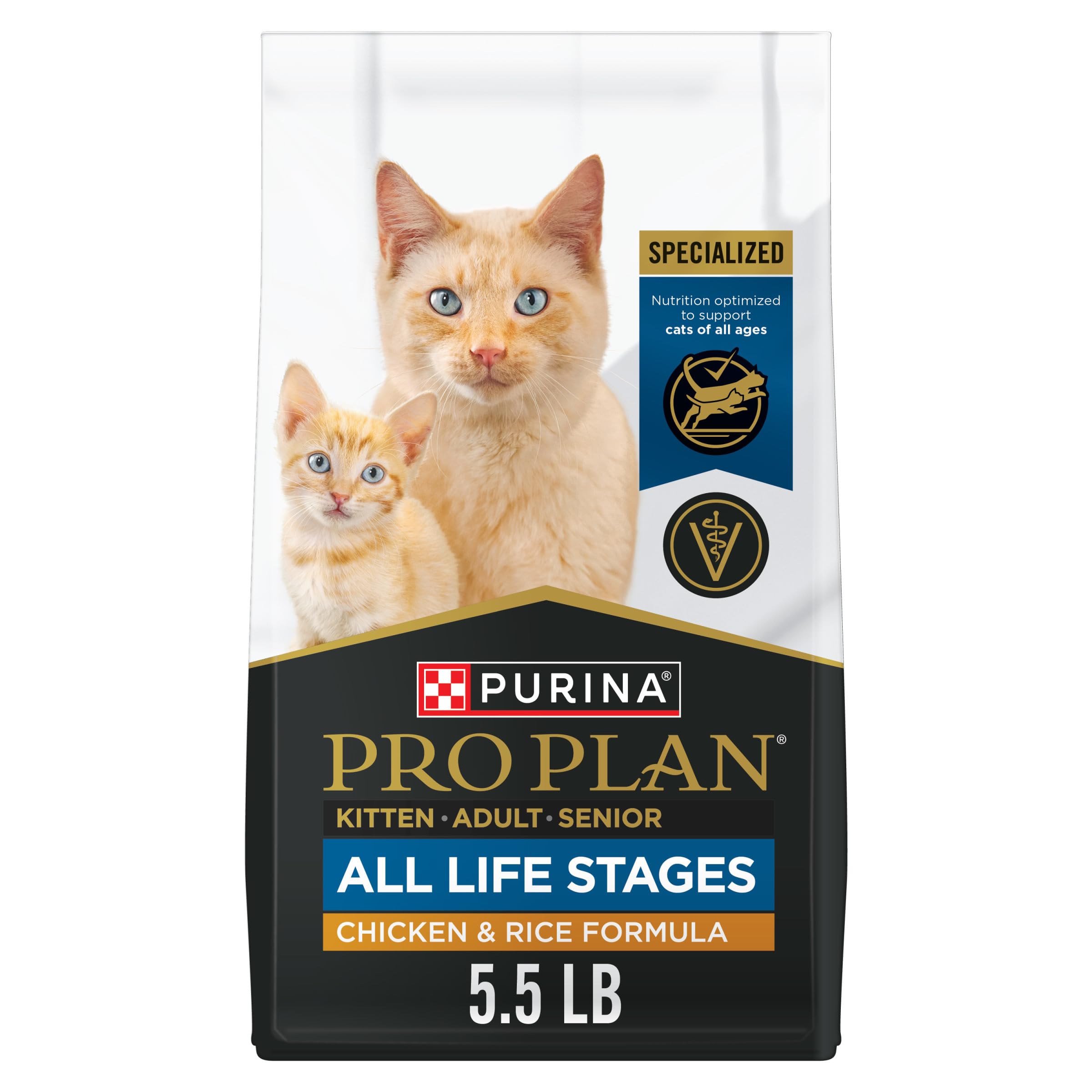 Purina Pro Plan sac avant montrant l’emballage et l’information produit bénéfice praticité