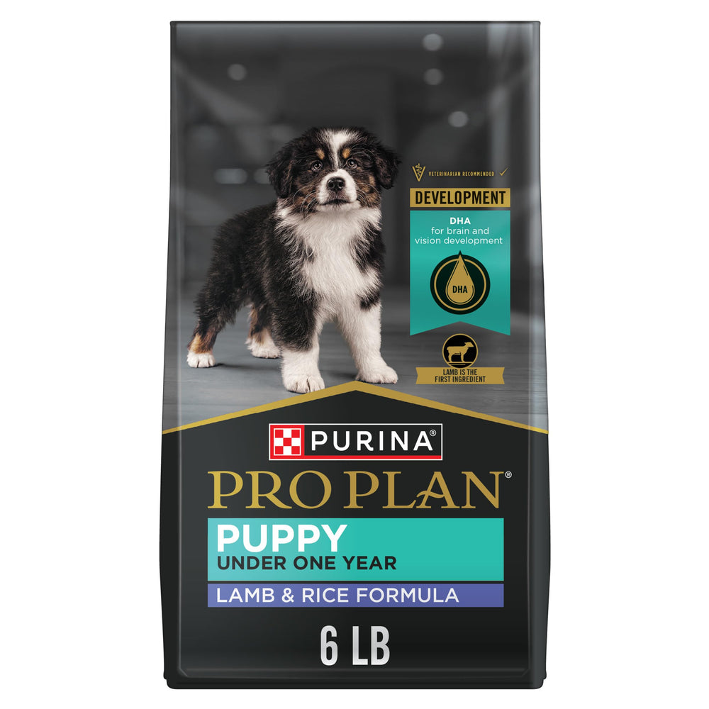 Purina Pro Plan sachet avant agneau et riz montrant nutrition complète