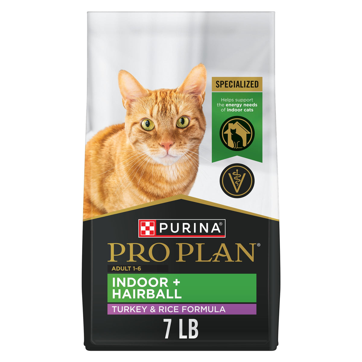 Purina Pro Plan sachet devant montrant la formule dinde, praticité et confiance