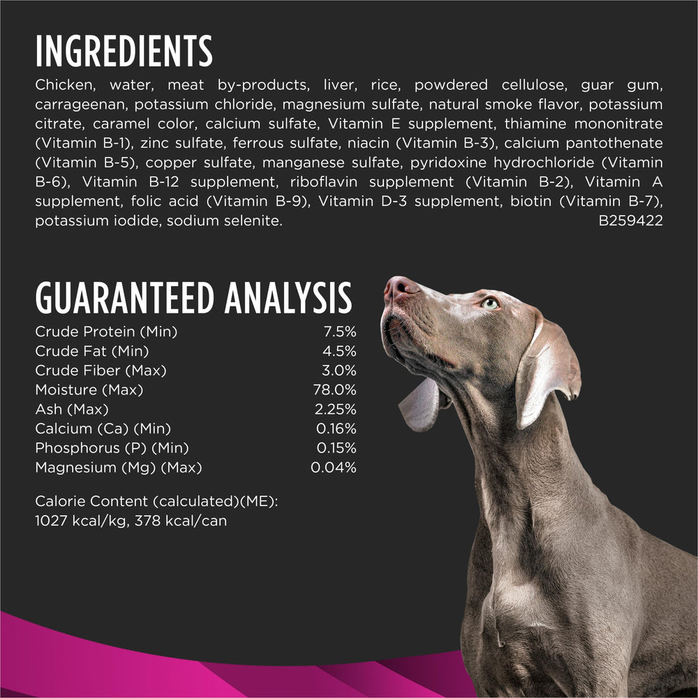 Purina Pro Plan UR étiquette nutritionnelle lisible pour informations clés