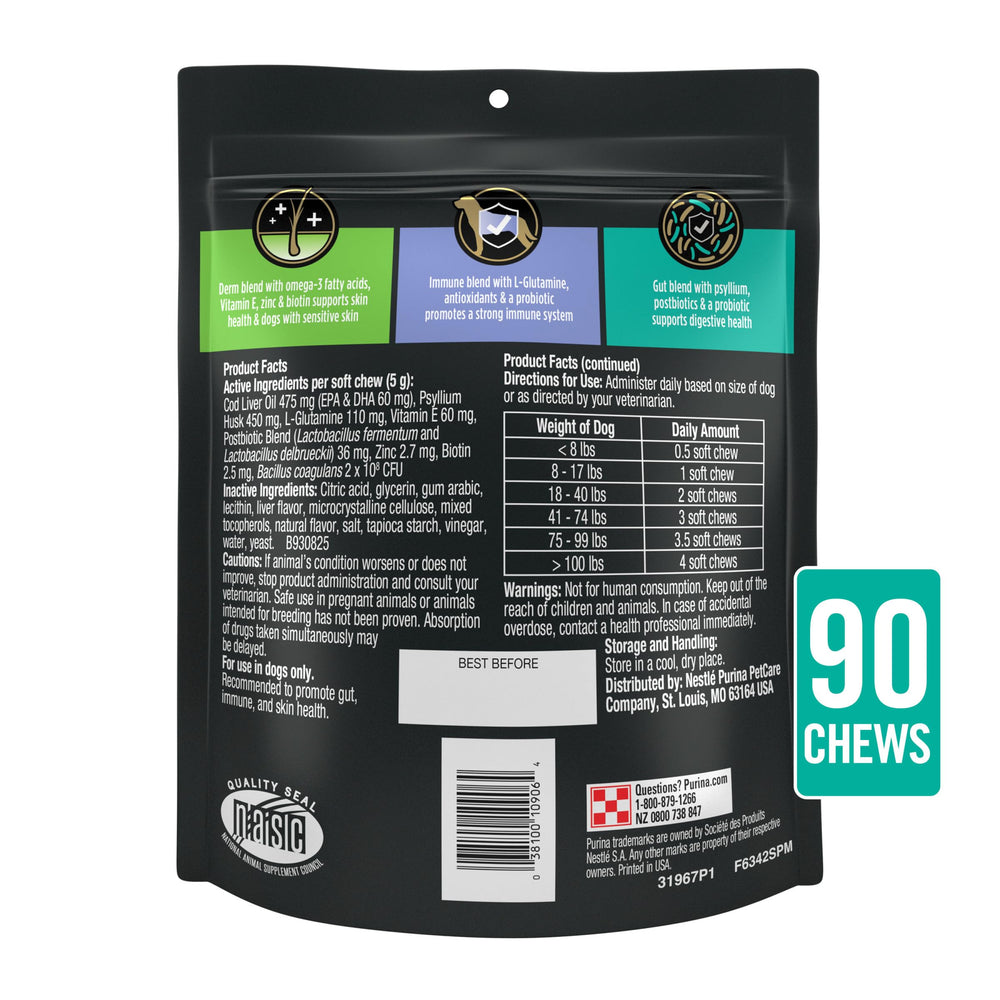 Purina Pro Plan sachet posé sur table cuisine illustrant usage domestique