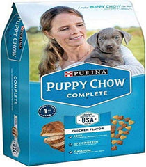 Purina Puppy Chow sac face montrant emballage et informations nutritionnelles