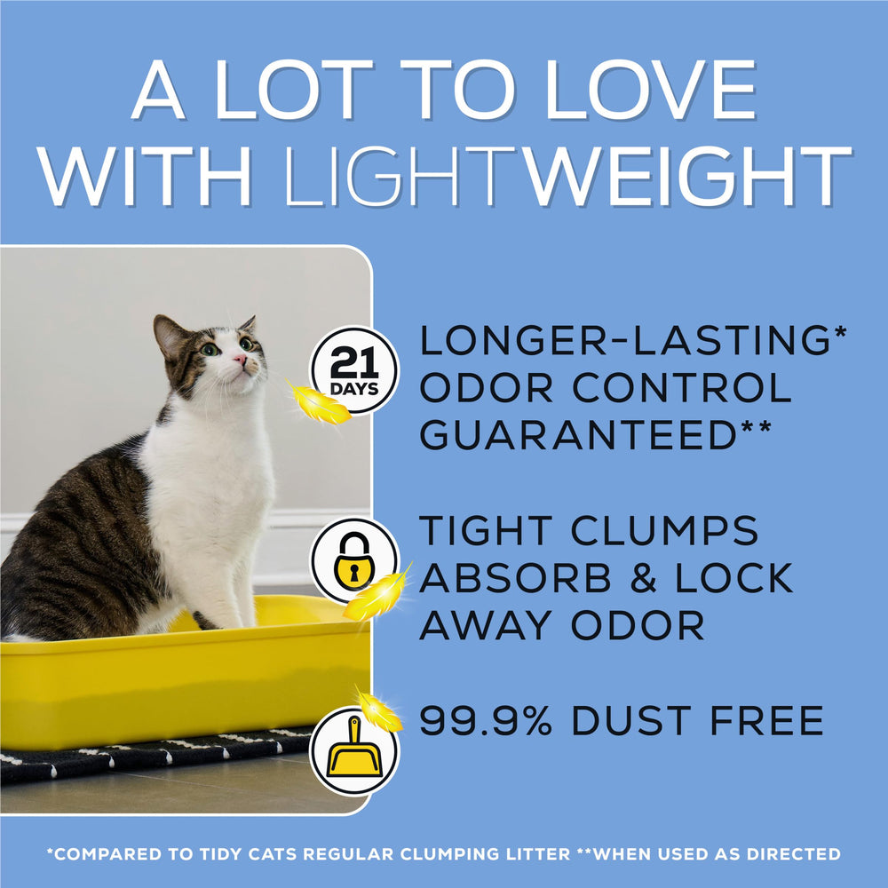 Purina Tidy Cats dans un bac multi-chats, performance adaptée aux foyers multiples