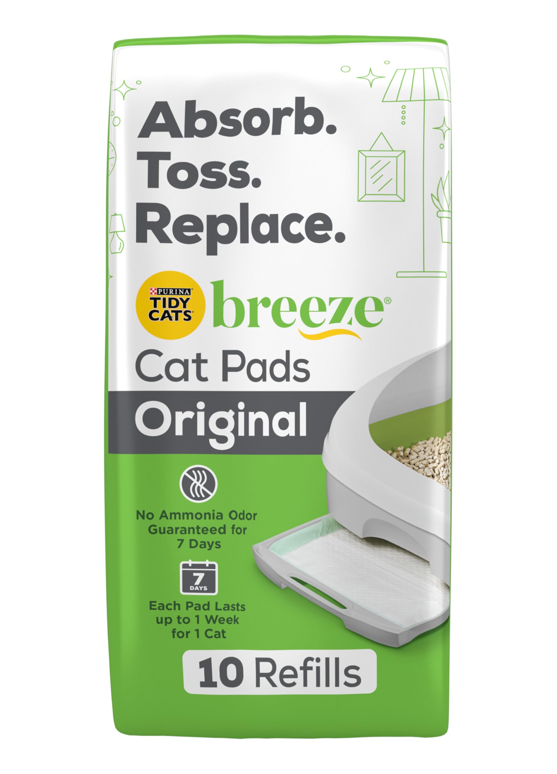 Coupe du coussinet Purina Tidy Cats révélant couches absorbantes et barrière
