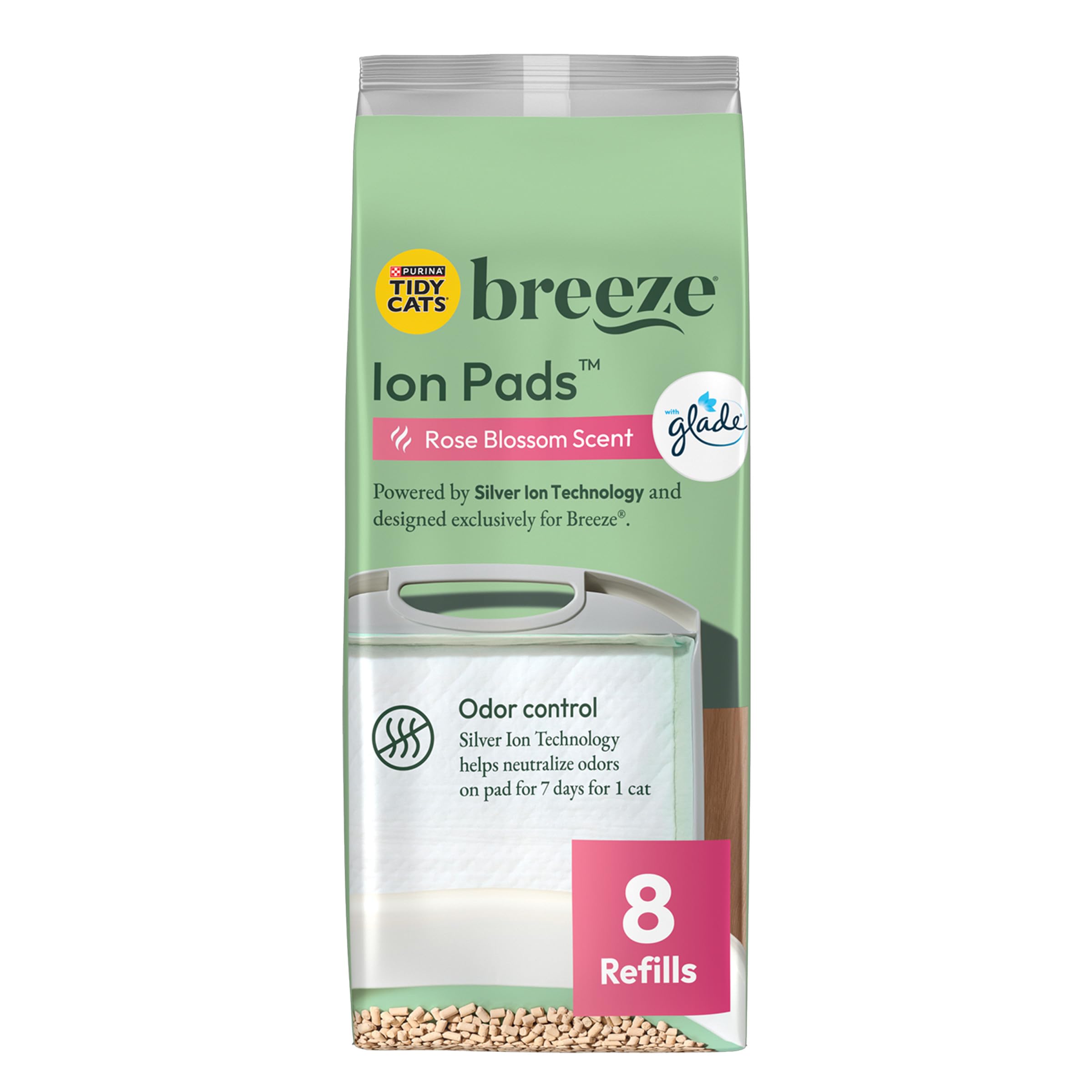 Purina Tidy Cats packaging face avant montrant le produit et l'usage pratique