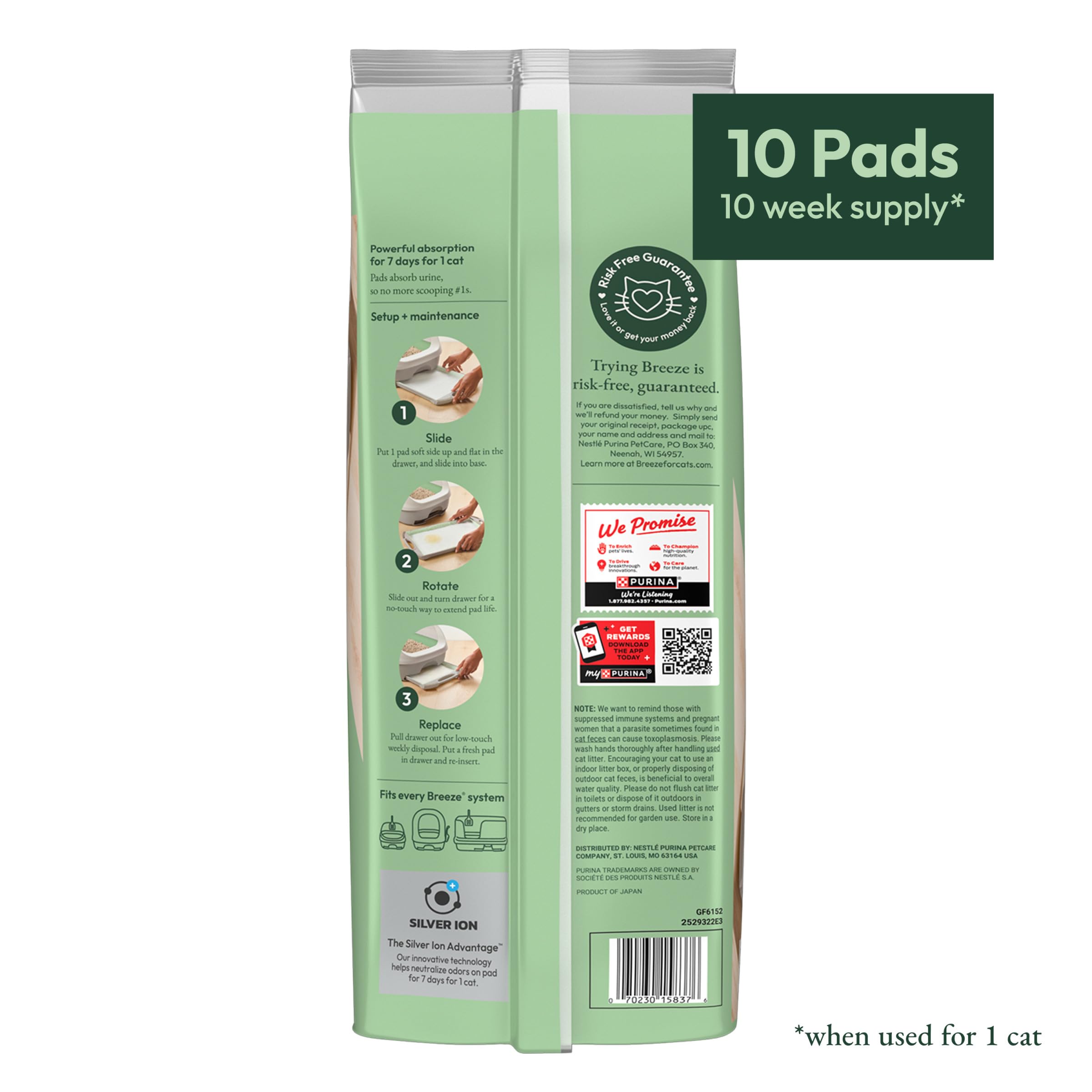 Purina Tidy Cats stockage de pochettes sur étagère signalant rangement facile