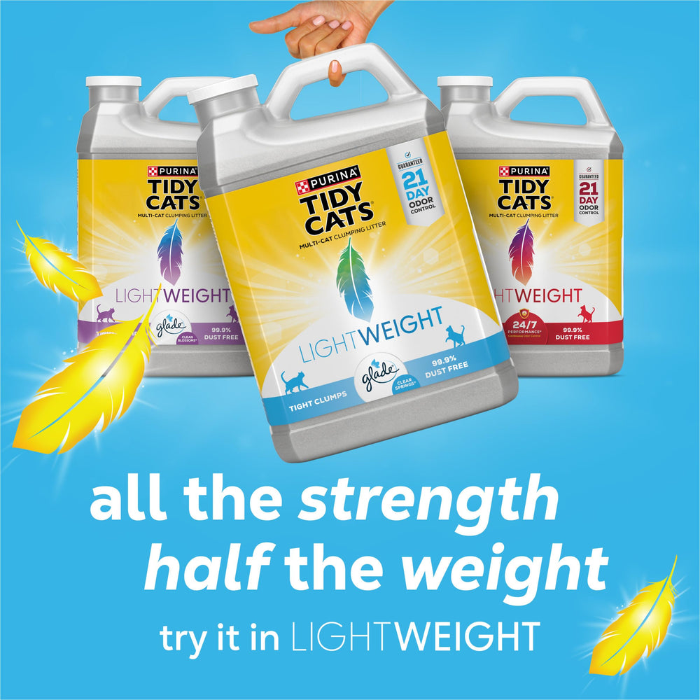 Purina Tidy Cats comparaison taille pour évaluer quantité 16 lb