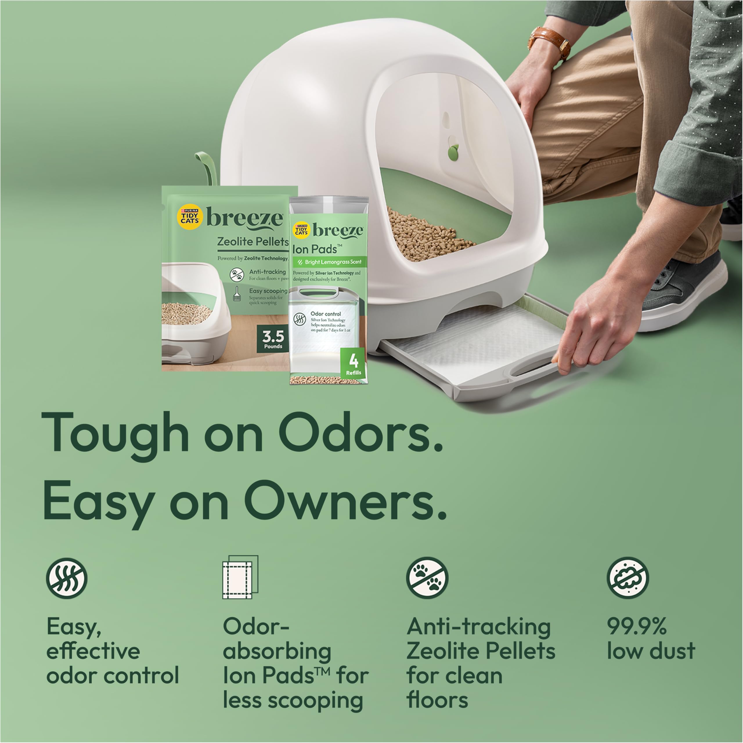 Purina Tidy Cats coussinets Ion pliés prêts à absorber urine et odeurs