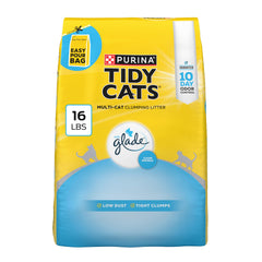 Purina Tidy Cats emballage avant montrant un contrôle d'odeurs fiable